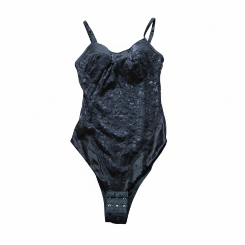 Vintage Guy Laroche Lace Bodysuit‎ Lingerie  #7203 Black Small/Medium CLEAN
